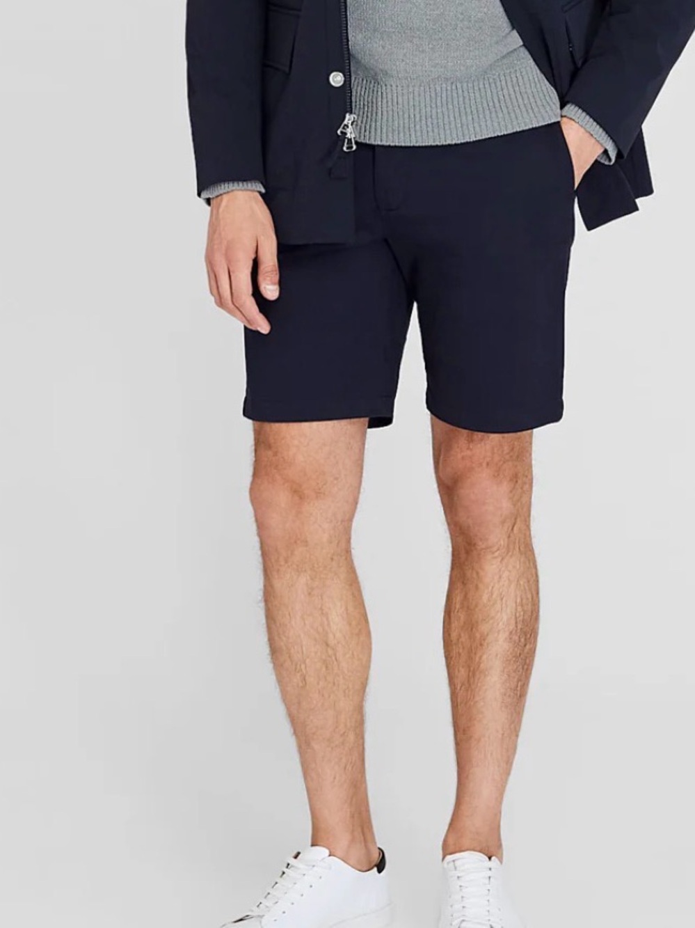 Club Monaco Navy Maddox Fit Shorts